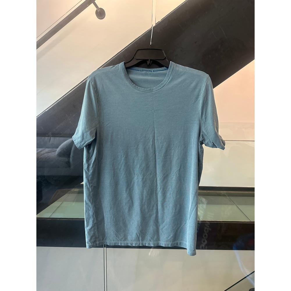 Lululemon Mens Short Sleeve Crewneck T-Shirt Acid Washed Logo Tee